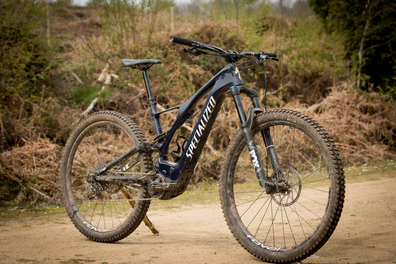 Full view of Specialized Levo e‑bike on a mountain trail